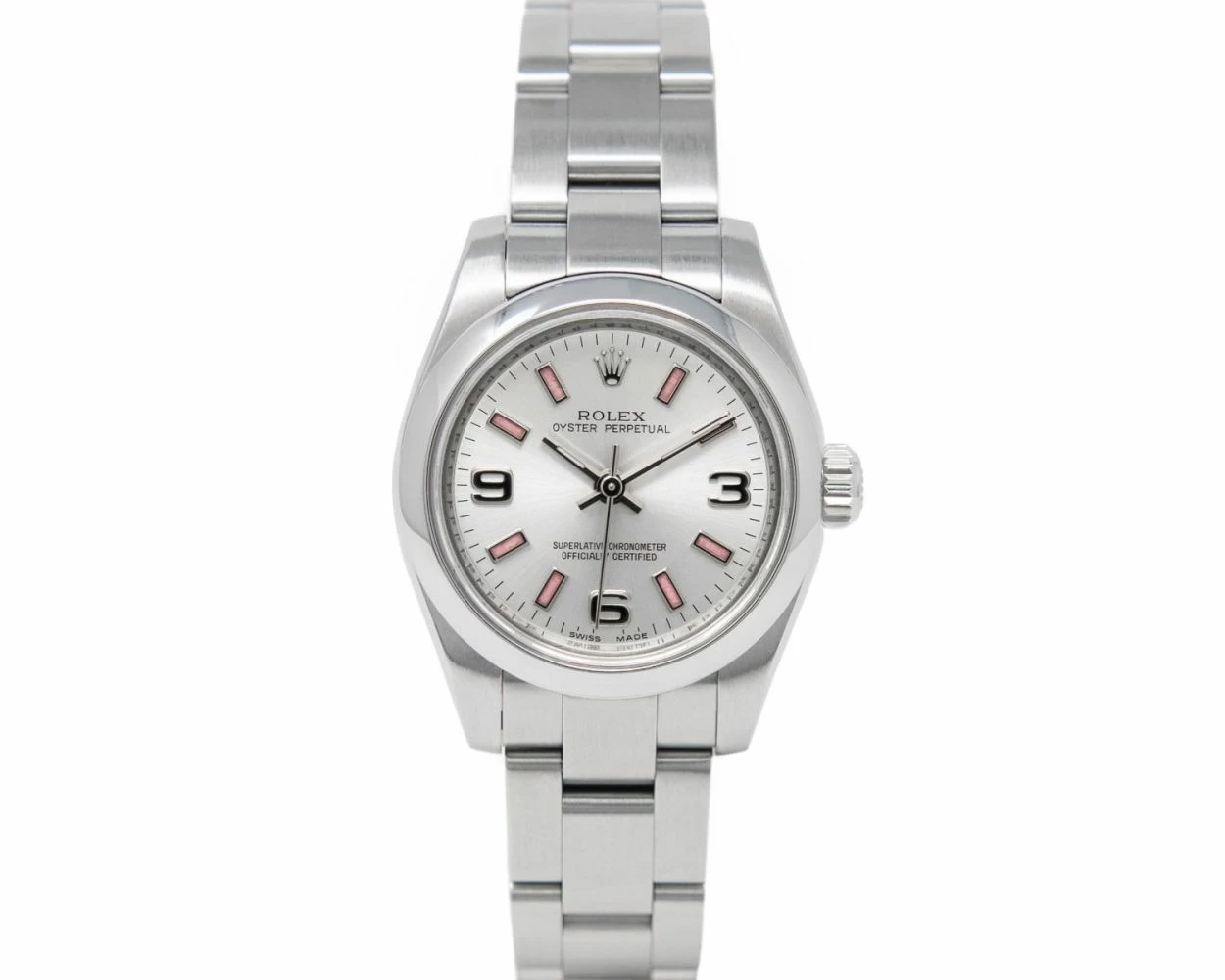 Buy Genuine Used Rolex Oyster Perpetual 26 176200 Watch Silver Dial SKU 4804