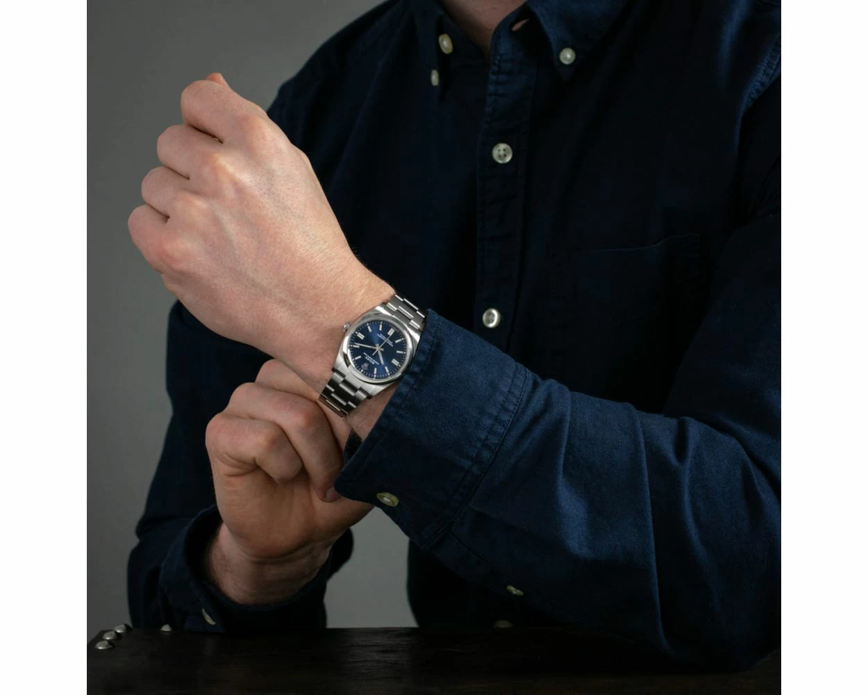 Rolex oyster perpetual 36 blue review top