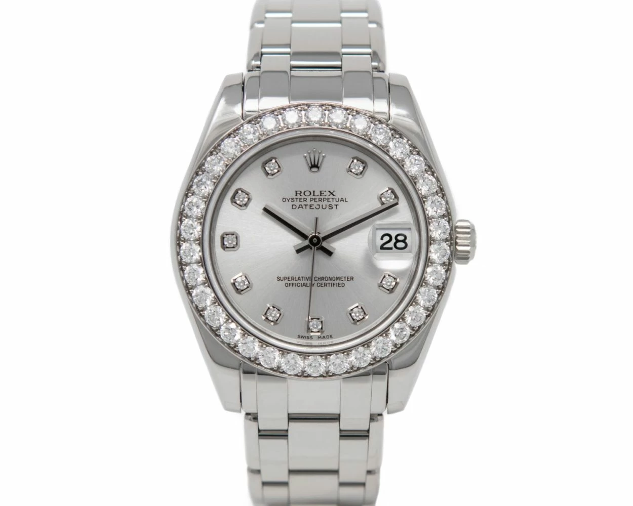 Buy Genuine Used Rolex Pearlmaster 34 81299 Watch Silver Dial SKU 5025