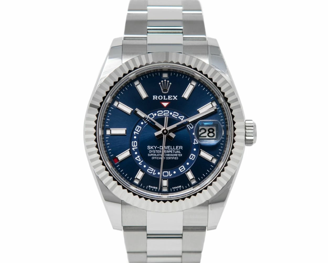 Buy Genuine Used Rolex Sky Dweller 326934 Watch Bright Blue Dial SKU 4018