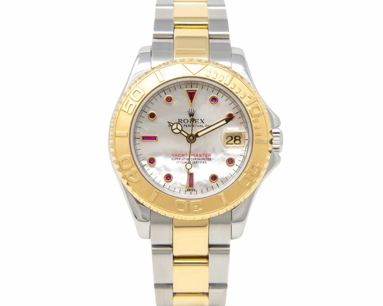 Buy Genuine Used Rolex Yacht Master 35 168623 Watch Mother of Pearl Dial SKU 4366