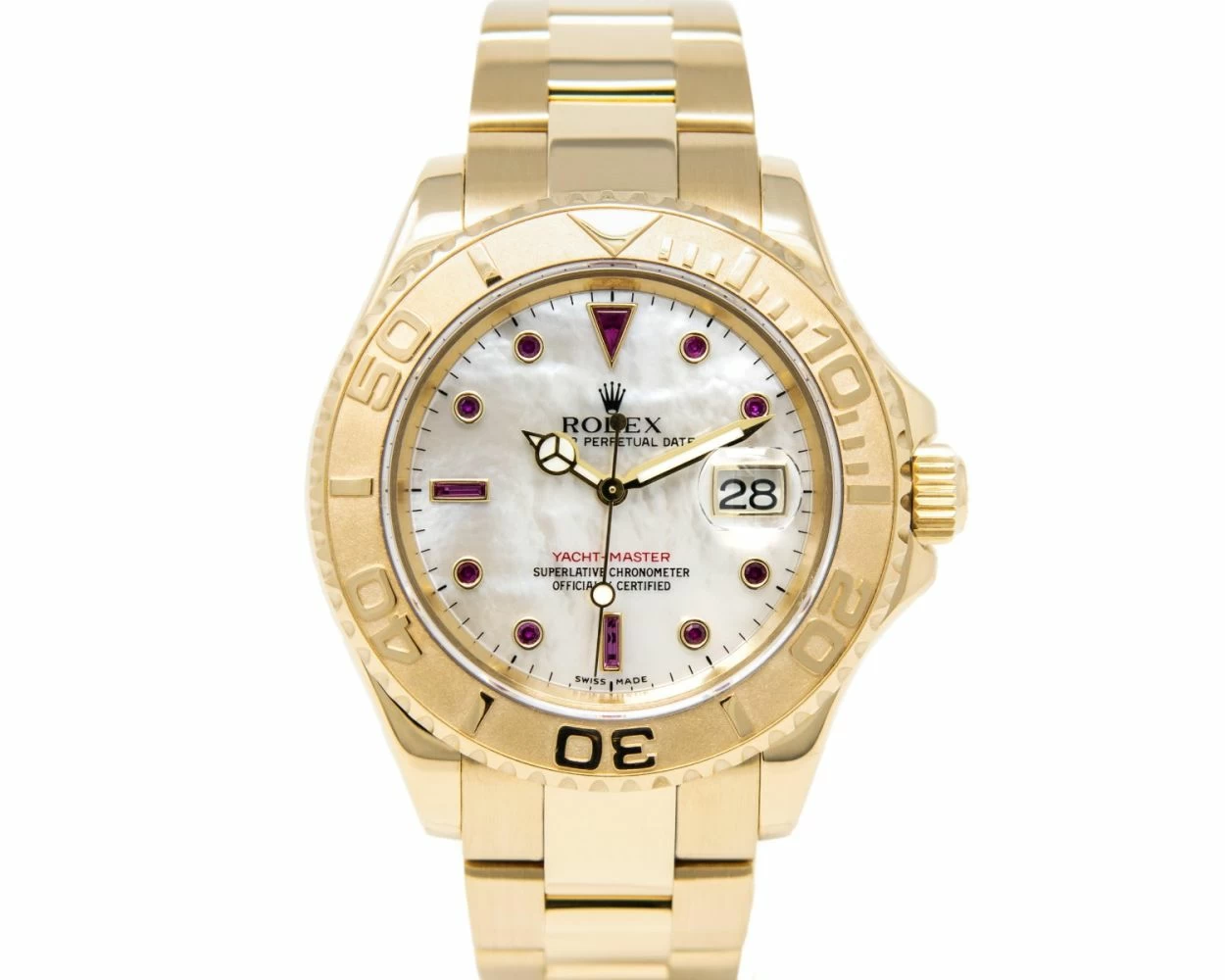Buy Genuine Used Rolex Yacht Master 40 16628 Watch Mother of Pearl Dial SKU 2000