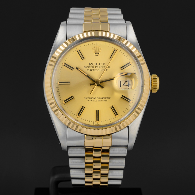 Buy Genuine Rolex Datejust 36 16233 - Black Jubilee, Oyster | SKU 9097