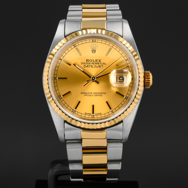 Buy Genuine Rolex Date 34 15053 - Champagne, Oyster | SKU 11929