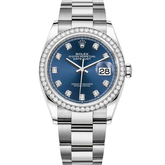 Buy Genuine Rolex Datejust 36 16234 - Silver Tapestry, Jubilee