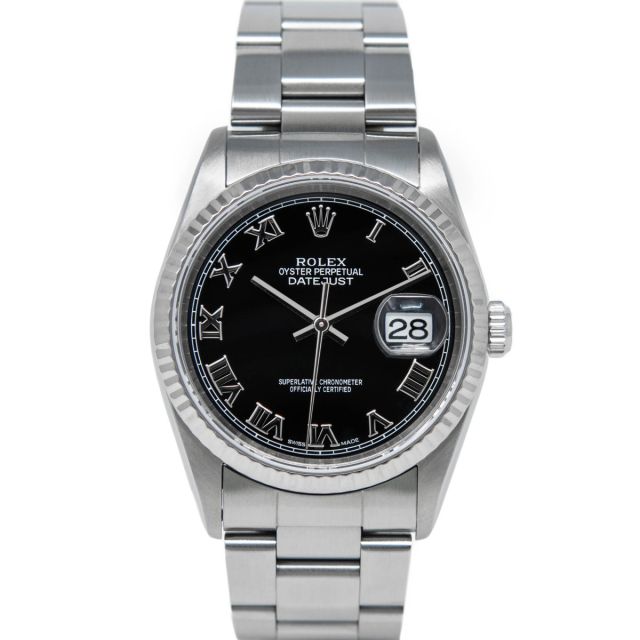 Buy Genuine Used Datejust 36 16200 Watch - Black Dial | SKU 2791