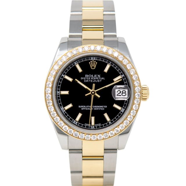 Buy Genuine Used Datejust 31 178274 Watch - Black Dial | SKU 4032