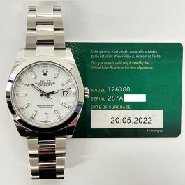 2022 Rolex Datejust 41 Yellow Gold Oystersteel Silver Dial (126303