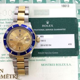 Buy Rolex Submariner Date, Serti Dial, & Gold, 16613
