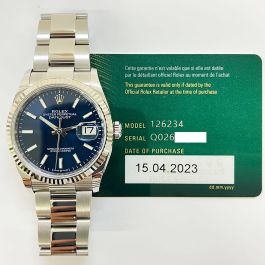 Rolex Datejust 36, Bright Blue Dial, Steel & White Gold, 126234