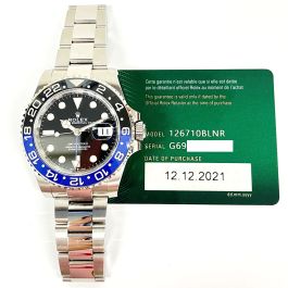 Buy Genuine Used Rolex GMT-Master II 126710BLNR Watch Black Dial