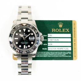 Buy Genuine Used Rolex GMT-Master II 116710LN Watch Black Dial
