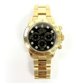 2000 Rolex Cosmograph Daytona 116528 40mm Yellow Gold Black Diamond Box Only