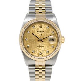 Buy Genuine Used Rolex Datejust 36 16233 Watch Champagne Jubilee