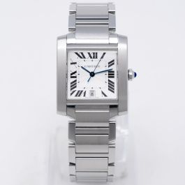 Buy Genuine Cartier Tank Francaise 2302 Wristwatch Silver Roman SKU 9669