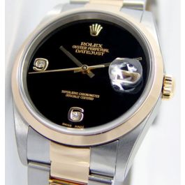 【数量限定】 Used Genuine Buy Rolex Onyx Black - Watch 16203 36 Datejust 時計