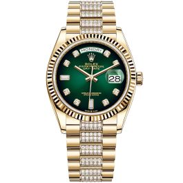 Buy Genuine Used Rolex Day-Date 36 128238 Watch - Green
