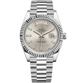 Buy Genuine Used Rolex Day Date 40 228236 Watch Silver Dial