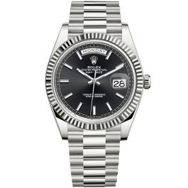 Rolex day date 40 best sale black dial