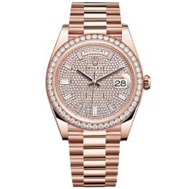 ファッションデザイナー 228345RBR 40 Day-Date Rolex Used Genuine Buy Watch Pave - 食器