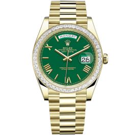 Buy Genuine Used Rolex Day-Date 40 228398TBR Watch - Green Dial 