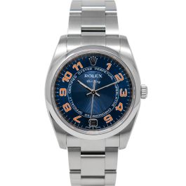 Rolex Air King Blue Concentric Arabic Dial Steel 114200