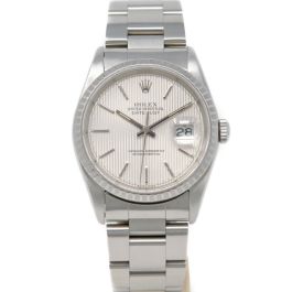 Buy Genuine Used Rolex Datejust 36 16220 Watch Silver Tapestry Dial SKU 311