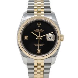 Rolex datejust black onyx new arrivals dial