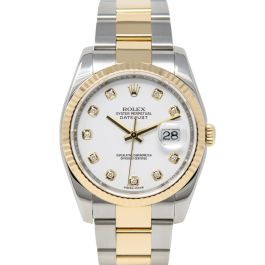 116261 Rolex Datejust 36 Thunderbird White Men's Watch