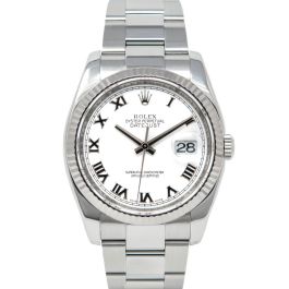 Rolex datejust 36 white dial roman numerals online