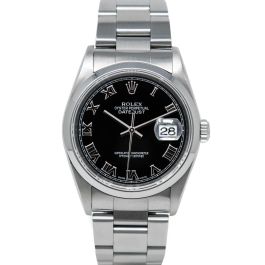 Buy Genuine Used Rolex Datejust 36 16200 Watch Black Dial SKU 4899