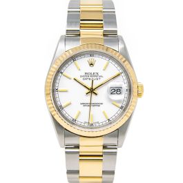 Buy Genuine Used Rolex Datejust 36 16233 Watch - White Dial