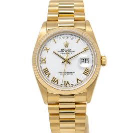 Buy Genuine Used Rolex Day Date 36 18038 Watch White Dial SKU 4315