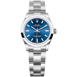 Buy Genuine Used Rolex Oyster Perpetual 31 277200 Watch Bright Blue Dial SKU 6410