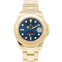 Yachtmaster gold shop blue dial