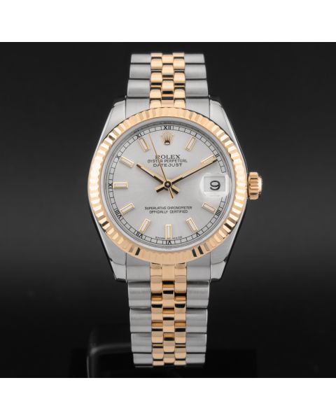 Rolex Datejust 31 178273 Wristwatch, Silver Dial, Jubilee Bracelet, Fluted Bezel