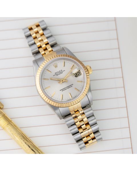 Rolex Datejust 31, 68273, Steel & Gold, Silver Dial, Jubilee Bracelet, Renewed