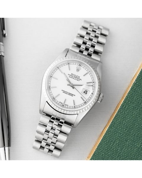 Rolex Datejust 36, 16220, Steel, White Dial, Jubilee Bracelet, Box Only, Renewed