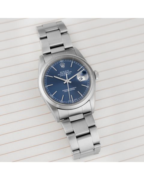 Rolex Datejust 36, 16200, Steel, Blue Dial, Oyster Bracelet