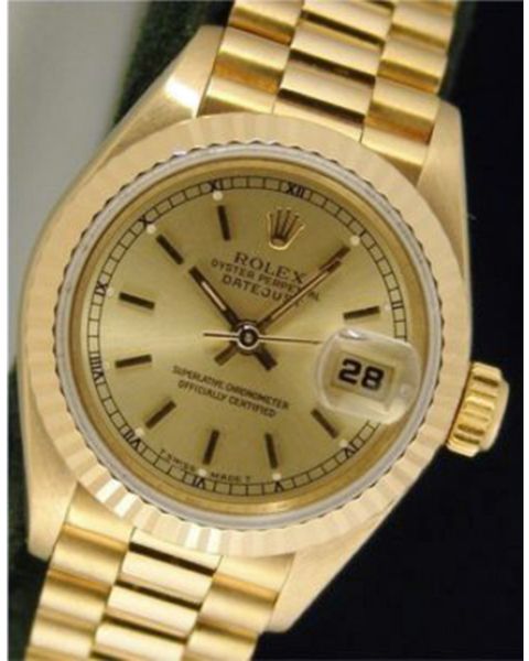 Rolex Lady President Champagne Roman Index 69178 Watch Chest