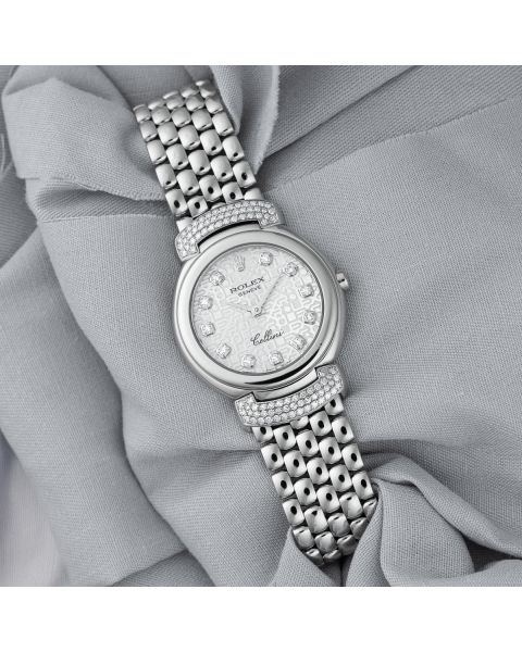 Rolex Cellini Cellissima 6672, White Gold, Silver Jubilee Diamond Dial, Cellini Bracelet