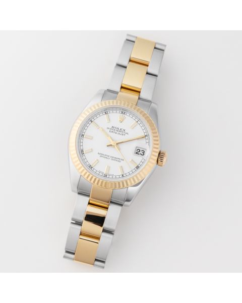 Rolex Datejust 31 178273, Steel & Gold, White Index Dial, Oyster Bracelet
