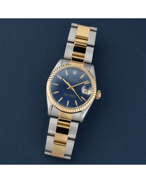 Rolex Datejust 31, 68273, Steel & Yellow Gold, Blue Dial, Oyster Bracelet, Renewed