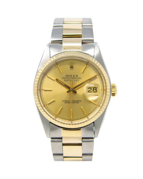 Rolex Datejust 36, Champagne Face, Steel & Gold, 16013
