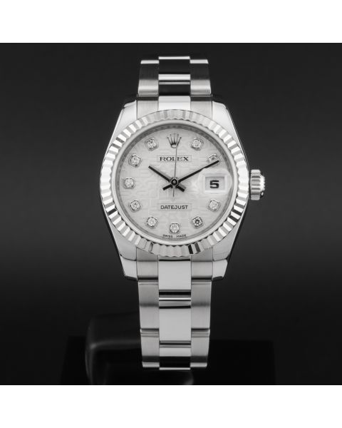 Rolex Lady-Datejust 26, 179174, Steel & White Gold, Silver Jubilee Diamond Dial, Oyster Bracelet, Box Only, Renewed