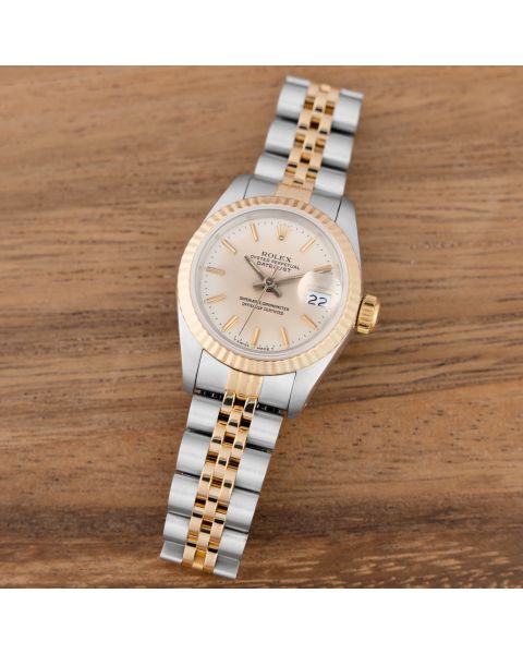 Rolex Lady-Datejust 26, 69173, Steel & Gold, Silver Dial, Jubilee, Renewed