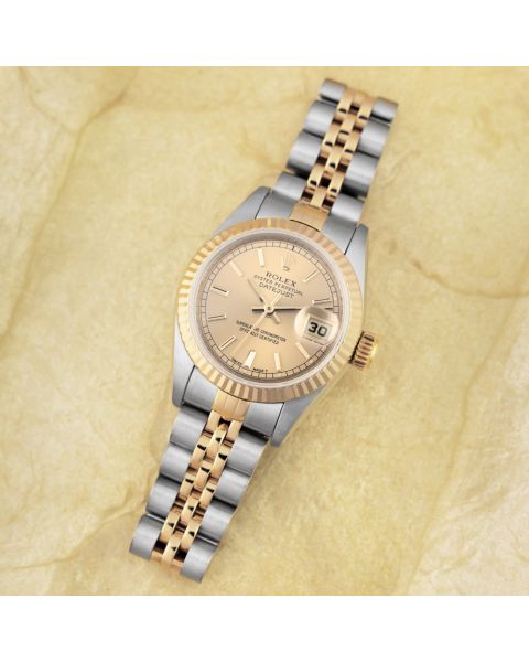 Rolex Lady-Datejust 26, 69173, Steel & Gold, Champagne Dial, Jubilee Bracelet, Renewed