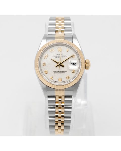 Rolex Lady-Datejust 26 69173, Yellow Gold & Steel, Ivory Jubilee Arabic Dial, Jubilee Bracelet