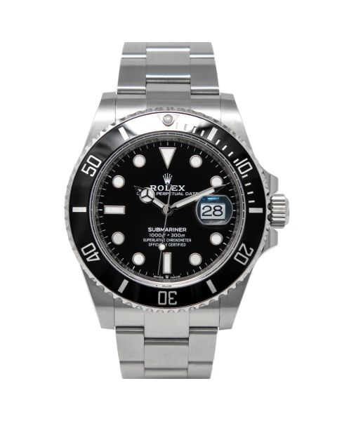 Rolex Submariner Date 126610 Wristwatch, Oyster Bracelet, Black Dial, 60-Minute Bi-Directional Bezel