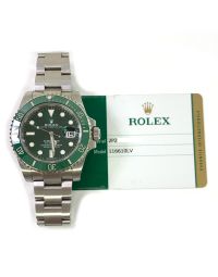 Rolex Submariner 116610LV Wristwatch, Oyster Bracelet, Green Dial, Green Uni-Directional Bezel